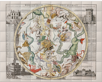 'Reiner Ottens' Atlas' Ceramic Tile Mural