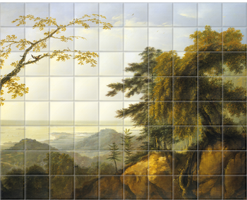 'A view of the island of New Caledonia in the south' Ceramic Tile Mural