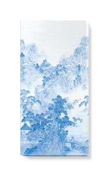'Ming Mountain Scenic China Blue' Canvas wall art