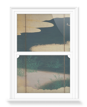 'Six-fold Screen Right Panels Depicting Tales of Ise' Decorative Window Films