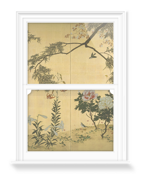 'Bird and Flowers of the Four Seasons Screens 5-8' Decorative Window Films
