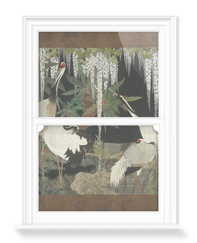 'Cranes, Cycads, and Wisteria' Decorative Window Films