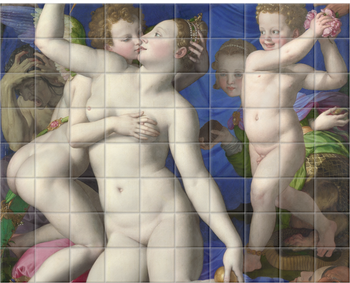 'An Allegory with Venus and Cupid' Ceramic Tile Mural