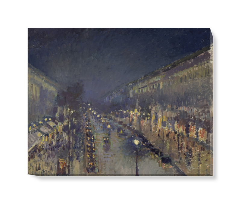 'The Boulevard Montmartre at Night' Canvas Wall Art | SurfaceView