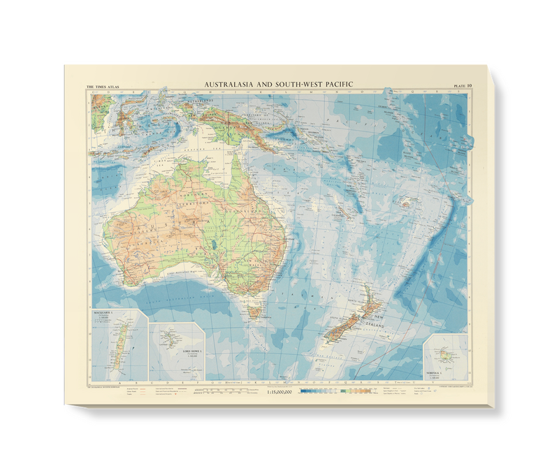 Australasia And South West Pacific Canvas Wall Art Surfaceview
